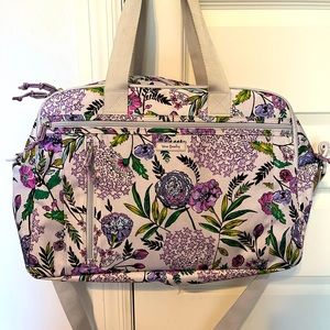 Vera Bradley Lavender Botanical Lighten Up Compact Weekender Travel Bag